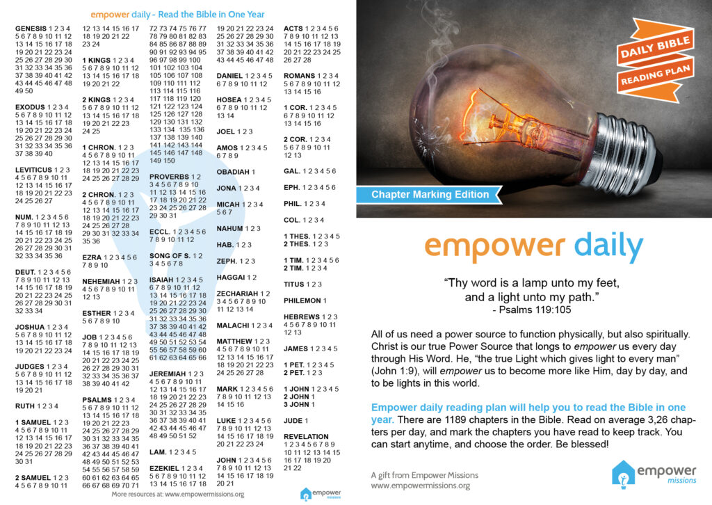 Empower Daily Reading Bible Plan - Chapter Marking Edition