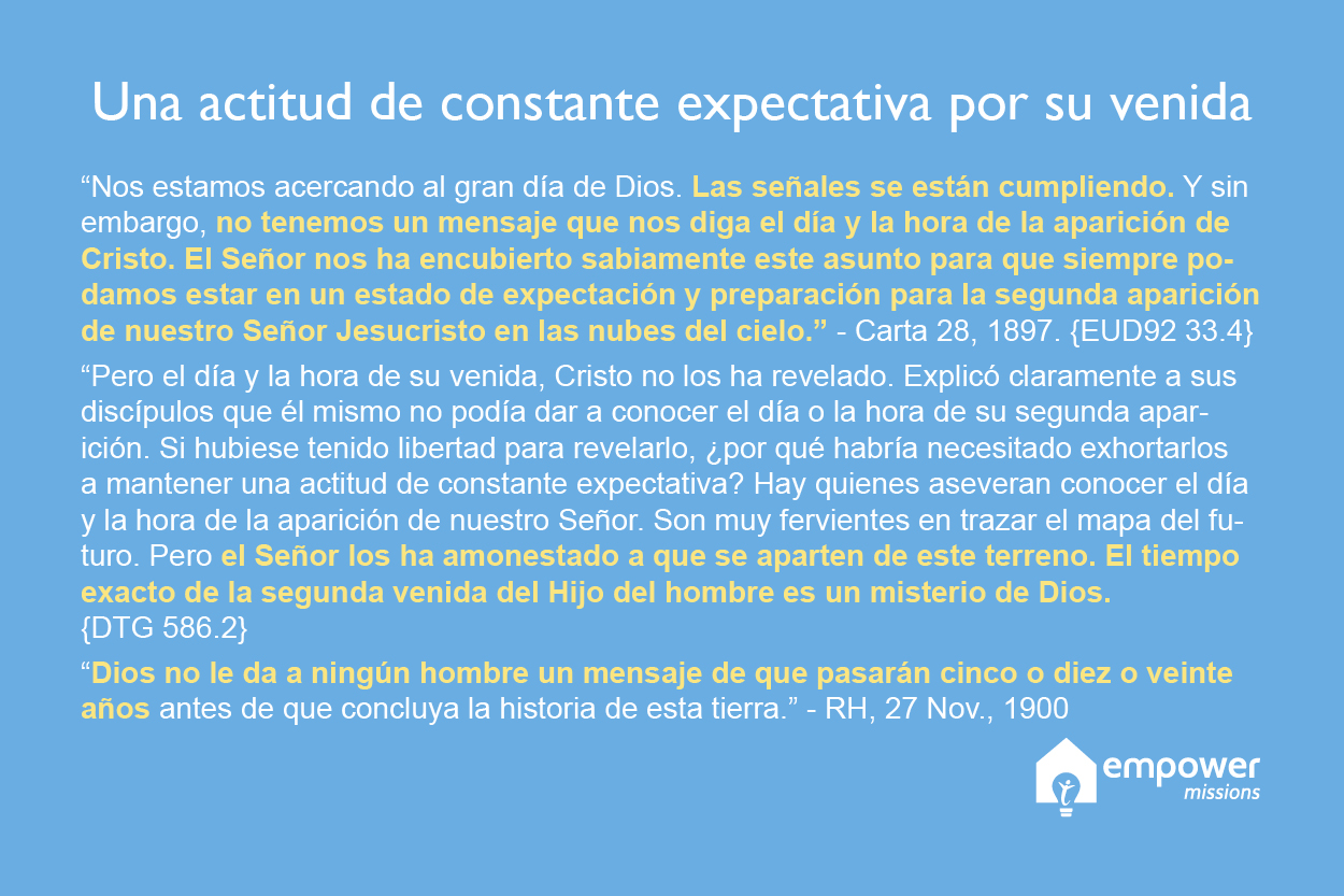 Una actitud de constante expectativa de la segunda venida